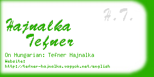 hajnalka tefner business card